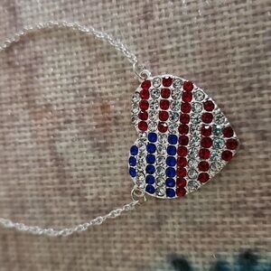 Heart Flag Pendant Necklace
